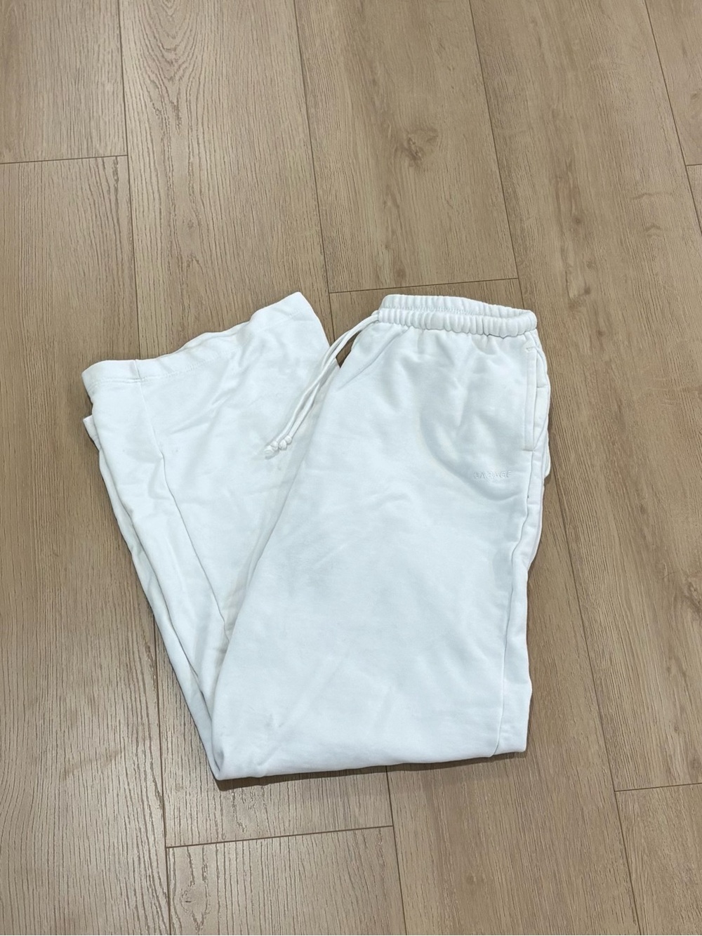 White Garage low rise sweatpants